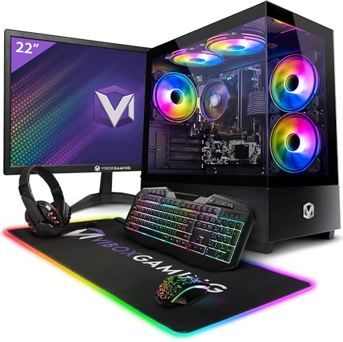 Vibox I-46 Gaming PC Set Komplett • Monitor 22 Zoll • AMD Ryzen 3 3200G 4,0GHz • Radeon Vega 8 • 16GB RAM • 500GB SSD • Windows 11 • WLAN