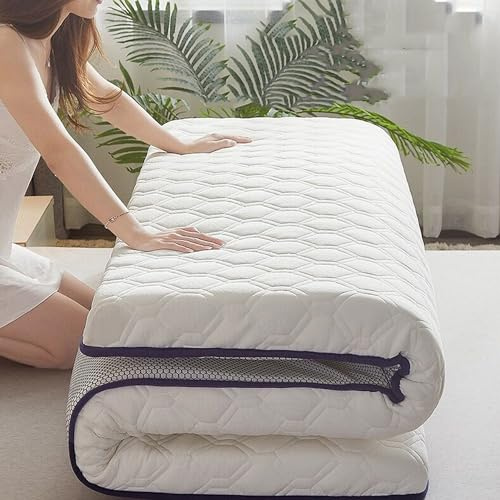 YLFFFZXK Natural Latex Mattress, Compression-Resistant, Fluffy and Soft Organic Mattress, Suitable for Single Bed Student Dormitory,6.5cm,90x190cm