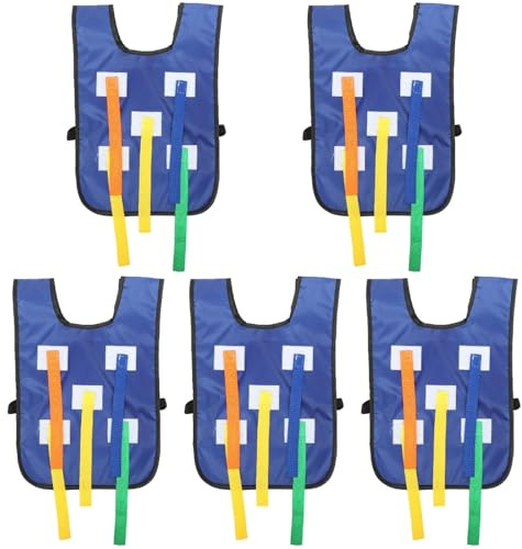HEMOTON 5 Sets Tail Pulling Vest Dodgeball Belt,Catching Tail Vest Belt Dodgeball Sticky Vests Funny Team Game for Outdoor Strengthen Physical Function