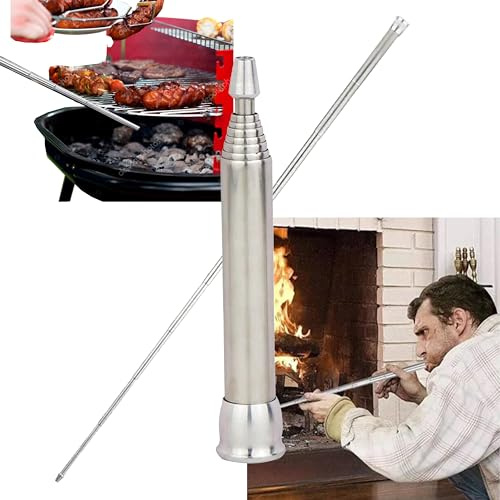 BlowTube: Rivoluziona il Tuo Barbecue con il Ventilatore Portatile! Facile da Usare, Estensibile e Compatto -Ideale per Campeggio e Serate BBQ - Accessori Barbecue Essenziali, Estensibile e Compatto