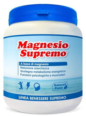 Natural Point Ultimate Magnesium 300 g minskar stress, trötthet på grund av trötthet, huvudvärk, nervsystem, hjälper ämnesomsättningen, vegan och mjölkfri eller tillsatt socker