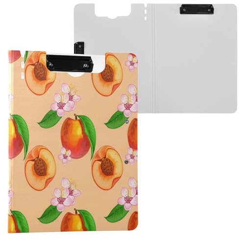 JUMBEAR Delicioso portapapeles tamaño A4 con clips dobles, tablero plegable con tapa, organizador personal ligero adecuado para hospitales, oficina, escuela, negocios, suministros de aula