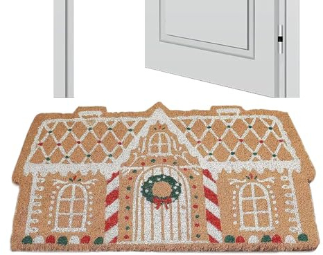 Générique Kryddmatta till jul, 80 x 50 cm, vintermatta, halkfri, absorberande | gourmethusmönster för, badrum, inomhus, utomhus, festlig entré