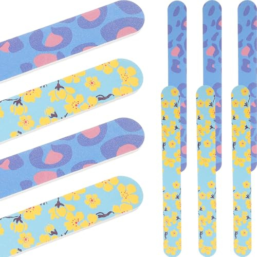 Hohopeti Lime per Manicure EVA Doppia Faccia Motivi Set da 10 Pezzi per Levigatura e Lucidatura Unghie Strumenti per Nail Art Professionale e Uso Domestico Colore Casuale Colore Casuale