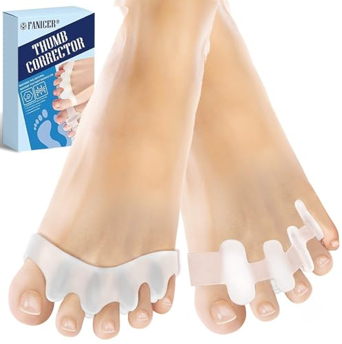 4 Piezas Separador Dedos Pie, Separador Dedos Pie De Silicona, Separadores de Dedo De los Pies, Cómoda Separadores Dedo Pies, para Relajar y Estirar, Adecuado para Todo Tipo Calzado