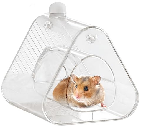 Caseta de refrigeración para hámster – Seguro Totalmente Transparente Impermeable para casa de Chinchillas – Jaula para hámsters y Ratones como Mascotas – para apartamento, Dormitorio, salón