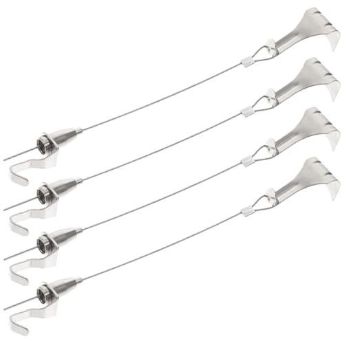 Zerodeko 4 Juegos de Cordón Colgante Ajustable para Colgar Cuadros, Cable de Acero Inoxidable de 1 Metro con Gancho Regulable, Herramienta para Colgar Marcos de Fotos y Bricolaje en Hogar,