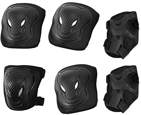 XIAOJUN Guard Knee Pads and Elbow Pads Support Protection Safety Protective Pads Set for Adult Skate Protective Gear