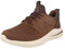 Skechers Men's DELSON 3.0 CICADA Sneaker, Dark Brown Knitted Mesh W/Leather, 7 UK