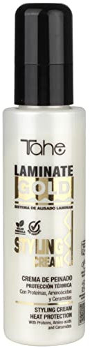 Tahe Laminate Gold Crema de peinado Styling Cream con Proteínas, Aminoácidos y Ceramidas, 100 ml