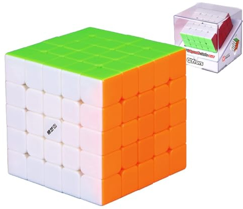 Cubo de Velocidad, QY MS 5x5 Speed Cube Magic Cube Rápido Suave sin Pegatinas Rompecabezas 3D Más Rápido Juguetes