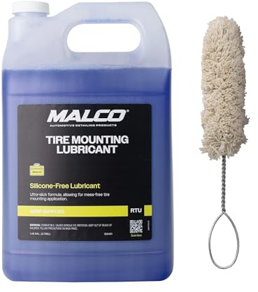 Malco Tire Mounting and Demounting Lubricant with Applicator - Tire Lube for Changing Tires/Improved Bead Seal & Rust Protection for Automotive, Truck, Farm, and Construction Tires