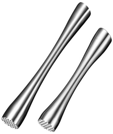 Zicojia Pilon à cocktail en acier inoxydable 8 et 10 - Accessoire de bar vintage