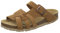 AFS-Schuhe 2122, Damen Pantoletten aus echtem Leder, hochwertige Hausschuhe für Frauen mit Eva-Sohle, Made in Germany (39 EU, Cognac Velour)