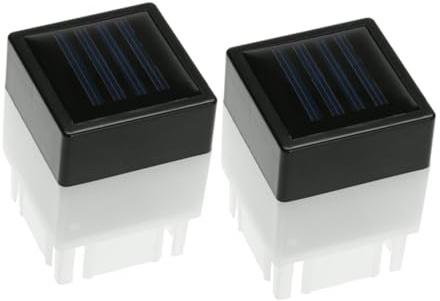 Veemoon 2pezzi Lampade Per Esterni Da Lampade Quadrate Per Colonnine Da Giardino Con Luce Bianca e Luce Gialla Per Recinzioni e Patii Facile Installazione e Risparmio Energetico