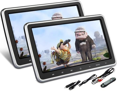 10,1-Tums NackstöDsdisplay FöR Bil, DVD-Spelare FöR Barn, 3,5 MM StereohöRlursuttag, USB/SD/IR/FM/Inbyggt Spel, IngåNgssignal HDMI WI-FIi,2PCS