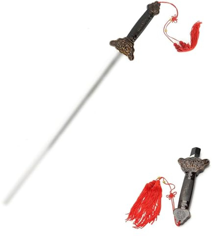 suction Sword, Stainless Steel Dull Sword, Retractable for Practice Performance Kung Plaything Retractable Prop Cosplay Costume Accessory, Prop Gift Party Favor