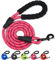 Chongning Rope Dog Lead with Soft Padded Handle and Carabiner Clip, Reflective for Night Safety, 150 x 1.2 cm, Rose Red