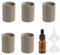 SRunDe 5 Stück Klein Aroma Diffusor Holz, Mini Diffuser Holz für Ätherische Öle, Aroma Diffuser für Ätherische Öle, Holzdiffusor für Auto, Home und Büro mit 5 ml Flaschen ätherischen Ölen Behälter