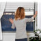 Zanzariera per Tapparelle UP 100x160cm Rete Plissettata Cassonetto in Alluminio Colore Bianco Zanzariera universale Verticale per Tapparelle Manuali e Motorizzate Stop Inset