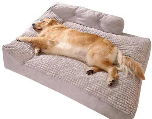 Camas para perros, grandes, lavables, suaves y gruesas, camas rectangulares para perros, cama ortopédica para mascotas, sofá para perros medianos, gatos, tapete antideslizante