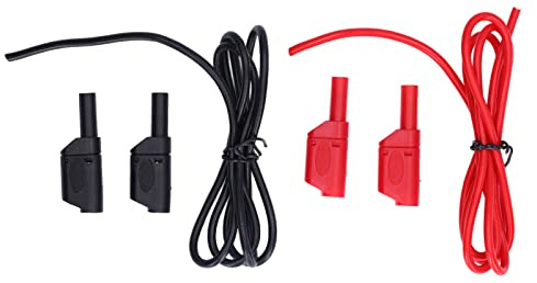 Kit puntali banana 4mm maschio a maschio 32A 1000V Cavo di prova elettrico ad alta tensione per batteria di camion per auto Ottone Materiale PA Rosso Nero Set