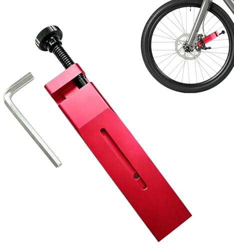 BORDEAG Kolvpressverktyg, cykel bromskolvåterställare, bromskolvsverktyg av aluminiumlegering, bredd 2,8 cm, universellt kolvpressverktyg bromsok, bromsok, tillbehör, röd