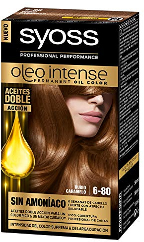 SYOSS - Oleo Intense Dauerhafte Färbung Ohne Ammoniak - Ton 6.80 Karamellblond - 2 Stück