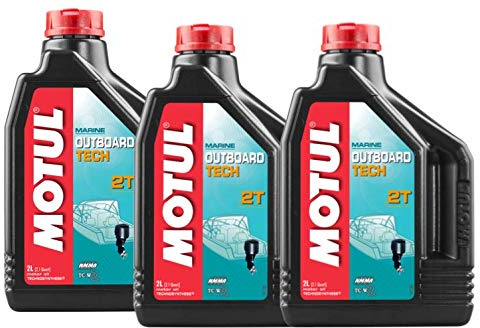 MOTUL Lubricantes para Motor 2 Tiempos Fuera Borda Technosynthese Outboard Tech 2T, Pack 6 litros