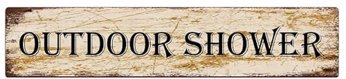 Outdoor Dusche Dekor Straßenschild Vintage Metall Blechschild Retro Poster Design für Cafés Bar Pub Bier Club Wand Home Decor 10,2 x 40,6 cm