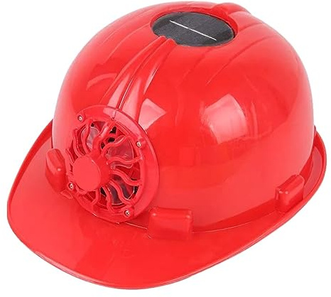 JINGAN Caschi di Sicurezza per lavori di Costruzione | Caschi da Lavoro con Raffreddamento Solare con Ventola Solare - Caschi da Lavoro per Raffreddamento della Protezione Solare Elmetto Protettivo