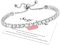 HEEYA Armband Damen Silber Armbänder Tennisarmband mit Glitzer 5A Zirkonia Kristall Verstellbare Armbänder für Frauen mit Karte Geschenk mit Box für Freundin Mutter Ehefrau
