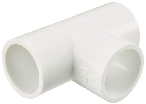 TOP-VIGOR 10Pcs 20mm Slip Tee PVC Pipe Fitting, T-Shaped 3 Way Coupling Connector Joints Adapter for Garden Water Pipe Connection, White