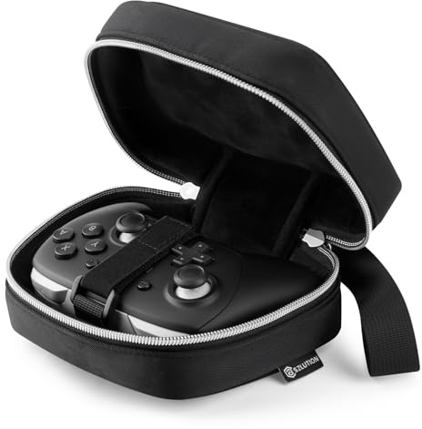 CaSZLUTION Travel Carrying Case Compatible with Switch 2 Pro Controller, Universal Protective Storage Bag for Switch and PS5 Wireless Gaming Controllers (Black Case Only)