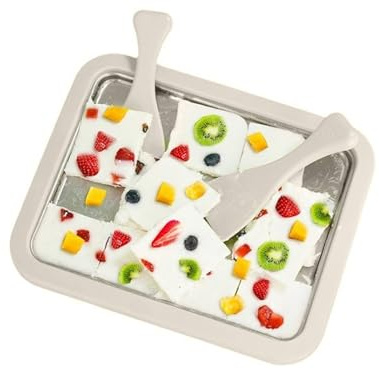 Irishom Machine à Crème Glacée Faite Maison, Machine à Servir Molle en Acier Inoxydable, Fournitures de Cuisine Faciles à Nettoyer pour Sorbet au Yaourt glacé, Créez des Friandises à la