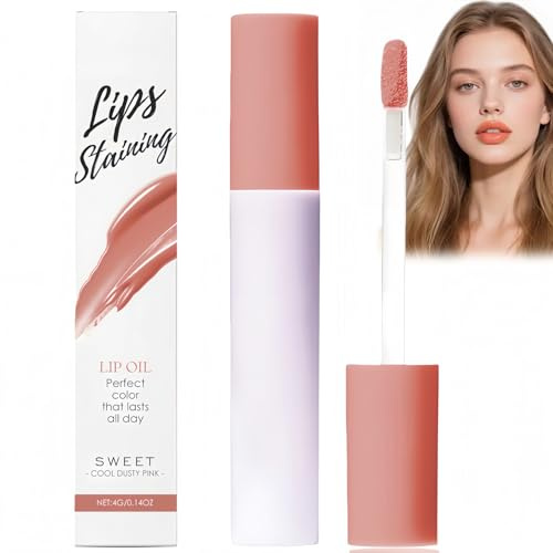Lip Plumper,Korean Hydrating Lip Oil,Lips Staining Lip Oil,Both an Oi/l and a Stain,Long-Lasting Moisturizing Lip Tint,Non-Stick to Cup,Lip Plumper Extreme,Clear Li/p Gloss for Older Women(SWEET)