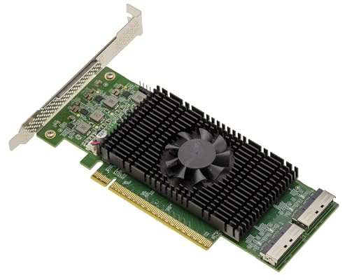 KALEA-INFORMATIQUE Ta bort CXL PCIe 5.0 till 2-portars MCIO 8i-adapter (x8) för NVMe M2 M3 U2 U3 SSD eller PCIe rapporterade plattor