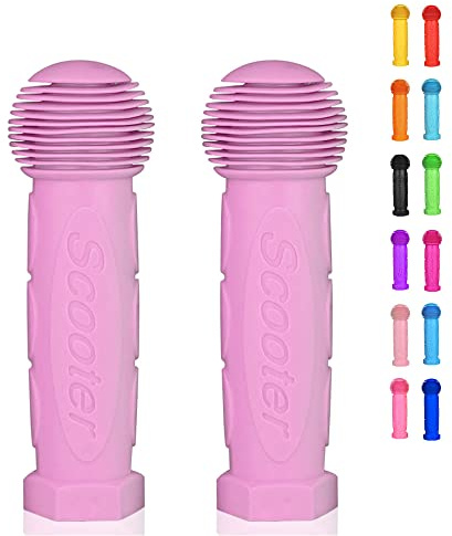OTFAITP Scooter Grip Handlebar 1 Pair Bicycle Grip Fit for 2-3-4 Wheels Kid Kick Scooters,Children Bike,Rocking car,Drifting Scooter,Swing Scooter,Push Cart (Rose Pink)