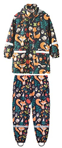 Regenmantel Kinder Matschhose Regenjacke Outdoor Wasserdichter Mädchen Kapuzen Regenmantel Cartoon Print Regen Winddicht Wasserdicht Outwear Regenmantel 2-11Y Trenchcoat Hoodies Regencape Kinder 92