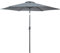 ASAB 2.7m Garden Parasol Umbrella with Push Button Angle Tilt UV 30+ Protection Sun Shade Canopy Hand Crank Waterproof Polyester Cover Rust Resistant Frame Perfect for Patio Lawn Backyard Pool