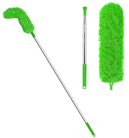 Strumento per la manutenzione delle grondaie, Spazzola per grondaie, Pulitore a manico lungo, Strumento per la pulizia delle grondaie, Spazzola per la pulizia del tetto, Rimozione dei detriti delle gr