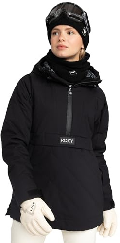 Roxy Women's Radiant Snowboard Jacket – 10K Waterproof Insulated Snow Jacket, PFAS-Free, Anthracite, Large