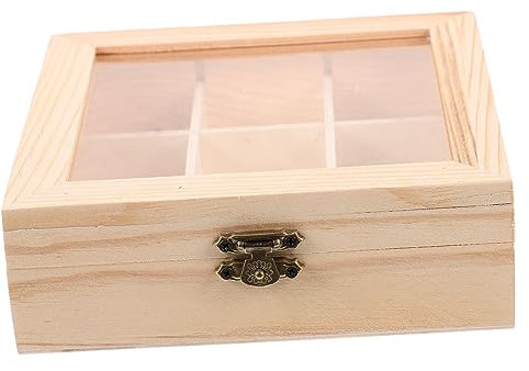 Alipis Scatola Portabustine Per Tè e Caffè Elegante Organizer Compatto Per Cucina e Ristoranti Design Nove Scomparti Accessorio Pratico Per Casa e Hotel