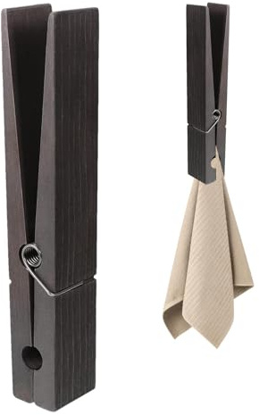 Giant Clothespins - Bathroom Towel Holder Clips | Wall Mounted Wooden Clothespins | Space Saving And Sturdy Beach Towel Clips | Giant Wooden Peg | Clothes Pins Heavy Duty | Large Clothing Pins