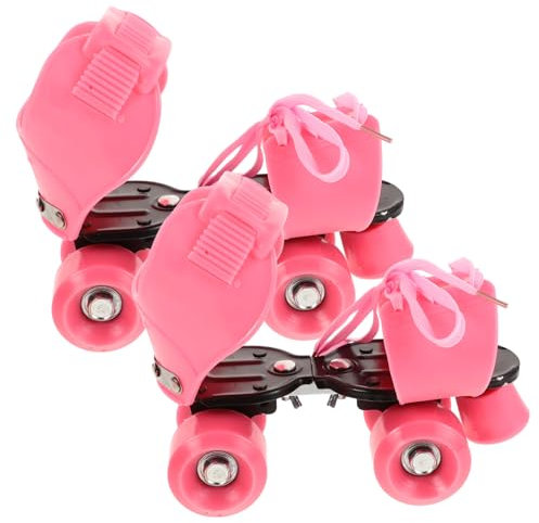 Milisten Beginner Rollschuhe Für Mädchen Verstellbare Skates Mit Leuchtenden Rädern Für Jungen Und Mädchen Und Für Outdoor-aktivitäten Pinke Farbe
