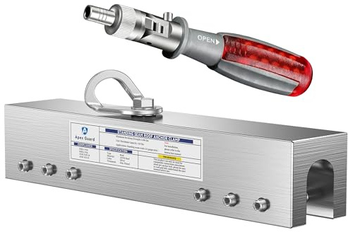 Standing Seam Roof Anchor Clamp with D-Ring Mount Aluminum Alloy Fall Protection Roofing Kit ANSI Compliant