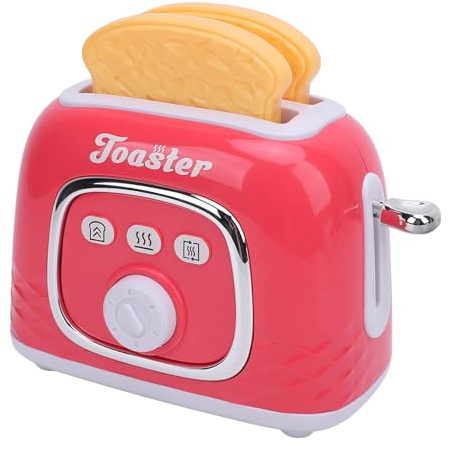 Xiuganpo Simulation Bread Maker Playset Kids Toaster Toy for Pretend Play Kitchen, Safe ABS Material, for Children 3 and Up