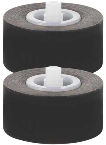 TOPPERFUN 2 Pezzi Rullo di Pressione in Plastico Nero per Registratore Audio, Accessorio Professionale e Leggero Asse Centrale, per Riparazione e Manutenzione