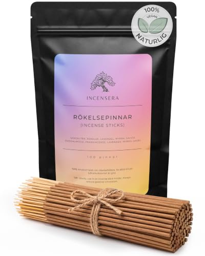 Incensera Rökelsestickor Set, 100 St 5x20, Naturlig Rökelse