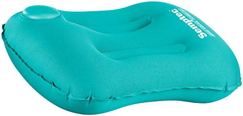 Semptec Urban Survival Technology Aufblasbares Kopfkissen: Aufblasbares Camping-Kissen mit eingebauter Handpumpe, türkis (Strandkissen zum Aufblasen, Luftkissen, Luftmatratze)
